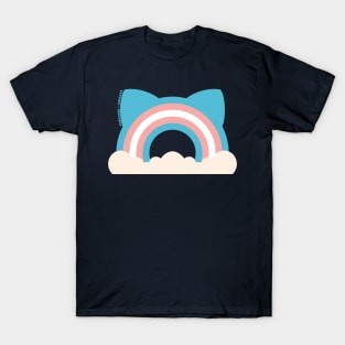 Trans Pride Cat Ear Rainbow T-Shirt